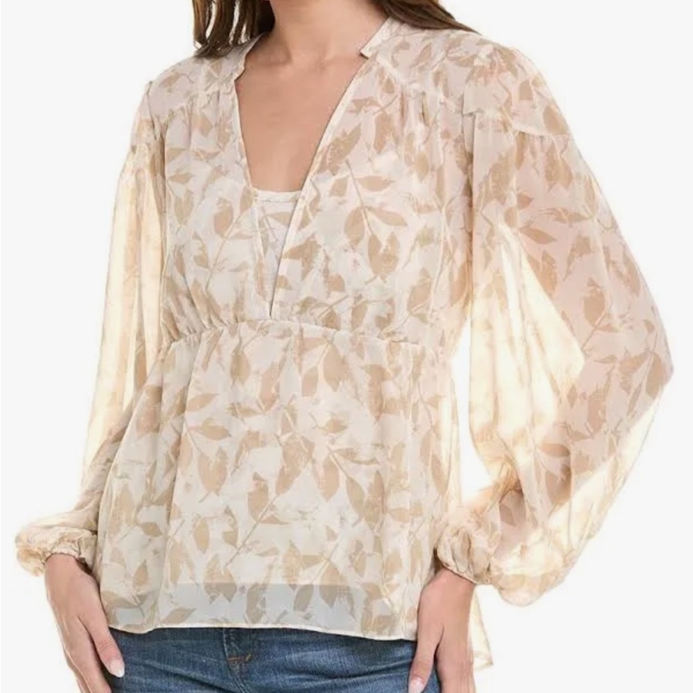 CAbi EUC Couplet Blouse & Cami Set